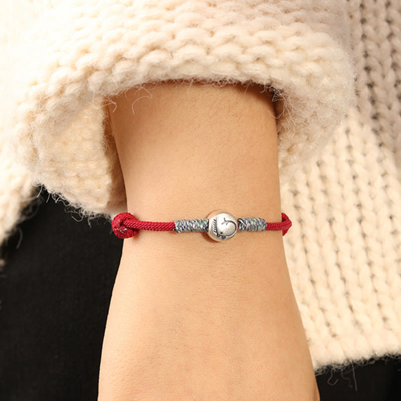 Bransoletka z plecionego sznurka z Buddha Stones ze srebra próby 999, Rok Konia, chiński znak zodiaku, przynosząca szczęście - image 9