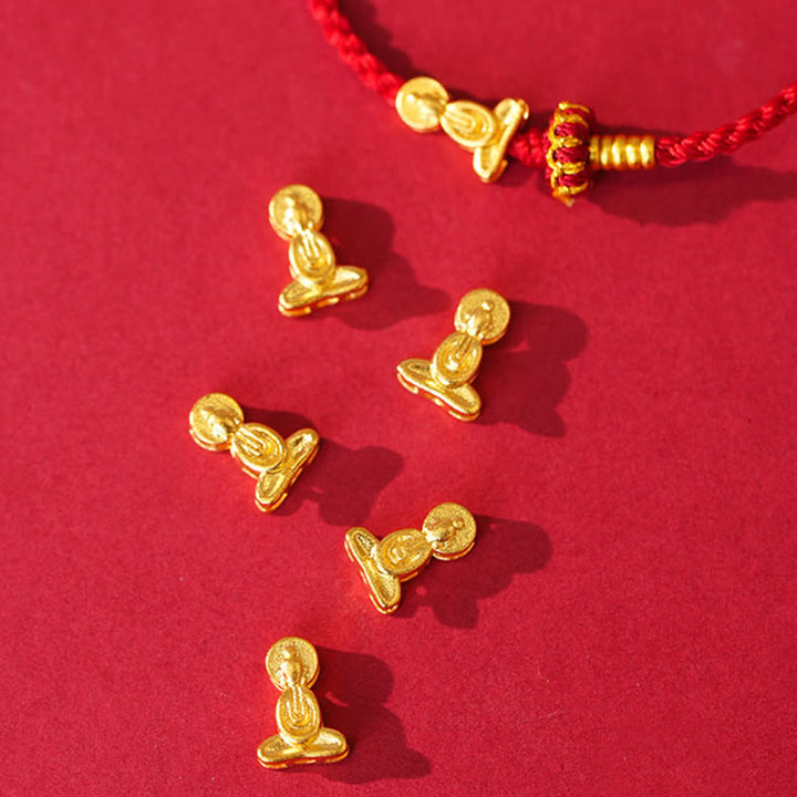 Bransoletka pleciona z czerwonego sznurka z Buddha Stones, bezkształtnym węzłem lotosu Buddy - image 8