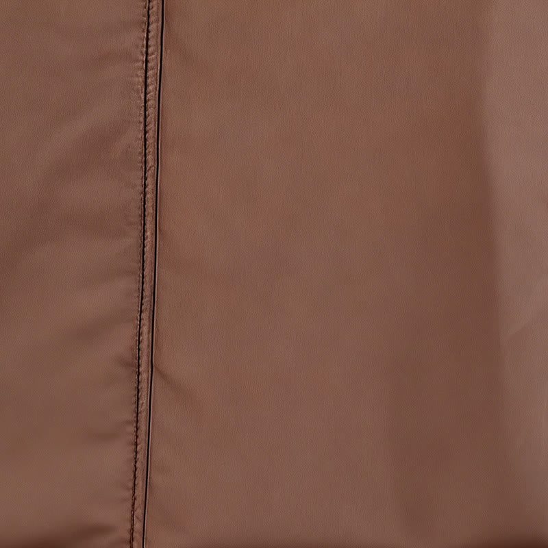 Zimowy płaszcz damski z bawełny z dekoltem w serek i guzikami, z długim rękawem i kieszeniami, z Buddha Stones" - image 11