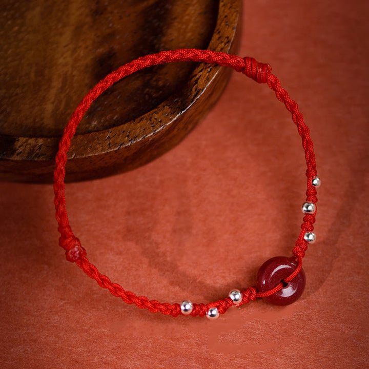 Bransoletka na kostkę z regulowanym sznurkiem i klamrą pokoju z Buddha Stones - image 2