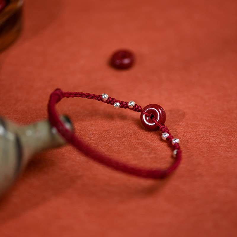 Bransoletka na kostkę z regulowanym sznurkiem i klamrą pokoju z Buddha Stones - image 15