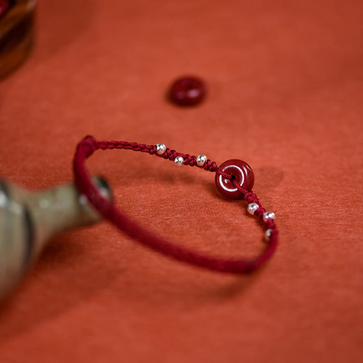 Bransoletka na kostkę z regulowanym sznurkiem i klamrą pokoju z Buddha Stones - image 15