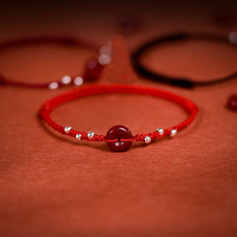 Bransoletka na kostkę z regulowanym sznurkiem i klamrą pokoju z Buddha Stones - image 0