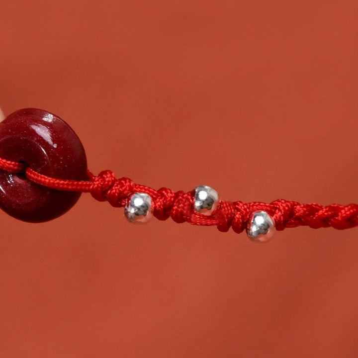 Bransoletka na kostkę z regulowanym sznurkiem i klamrą pokoju z Buddha Stones - image 7