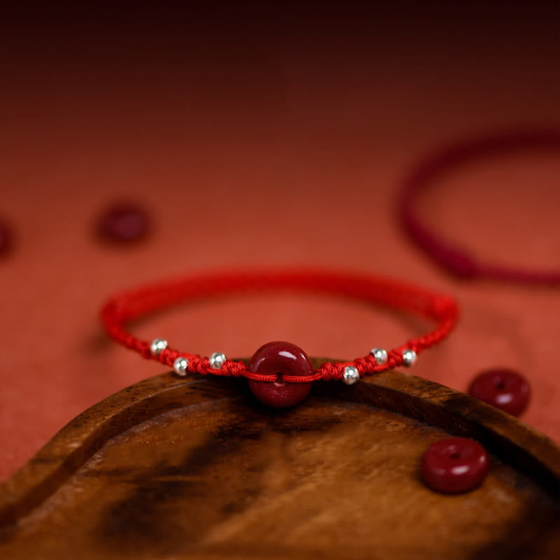 Bransoletka na kostkę z regulowanym sznurkiem i klamrą pokoju z Buddha Stones - image 5