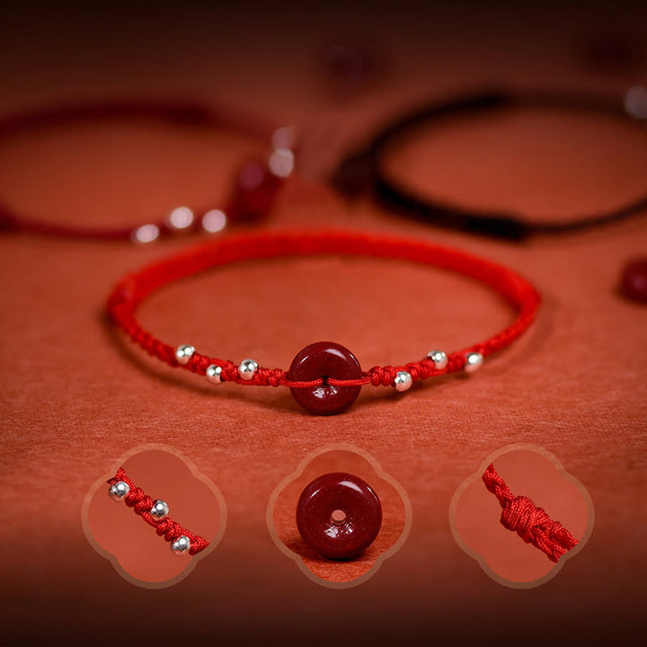 Bransoletka na kostkę z regulowanym sznurkiem i klamrą pokoju z Buddha Stones - image 6