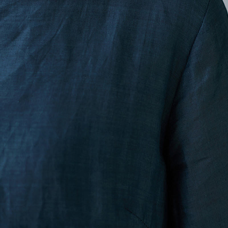 Sukienka midi damska z bawełny z trzema czwartymi rękawami, zdobiona Buddha Stones, kolorowymi pawiami i mandalą w kształcie żaby - image 17