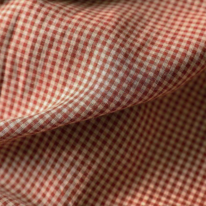 Koszula damska z bawełny z długim rękawem i kołnierzykiem z falbanką w kratkę Buddha Stones Fall Tiny Plaid Button Down - image 11