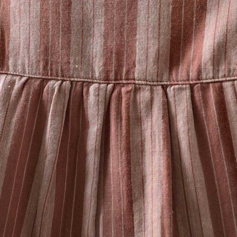 Koszula damska bawełniana z długim rękawem i kołnierzykiem w pionowe paski z Buddha Stones - image 19