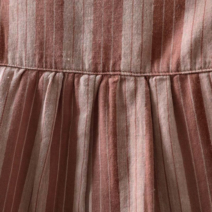 Koszula damska bawełniana z długim rękawem i kołnierzykiem w pionowe paski z Buddha Stones - image 19