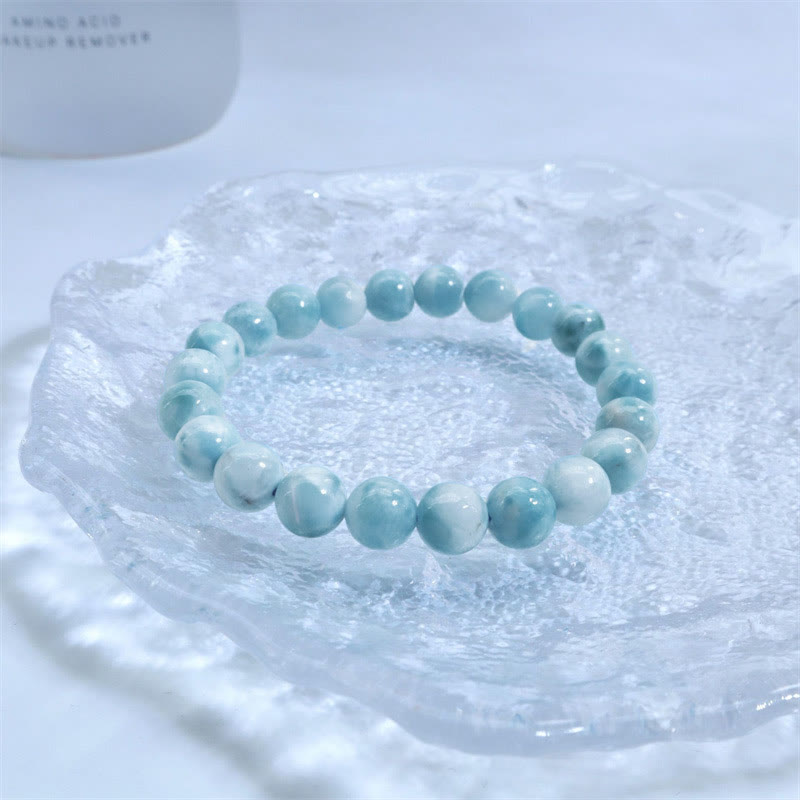 Bransoletka z Buddha Stones naturalna Larimar Wisdom Confidence - image 11