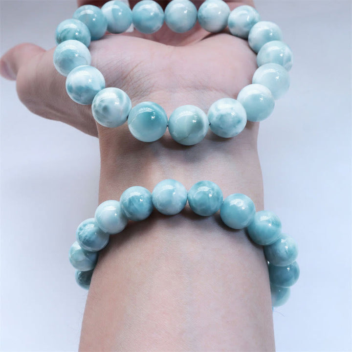Bransoletka z Buddha Stones naturalna Larimar Wisdom Confidence - image 9