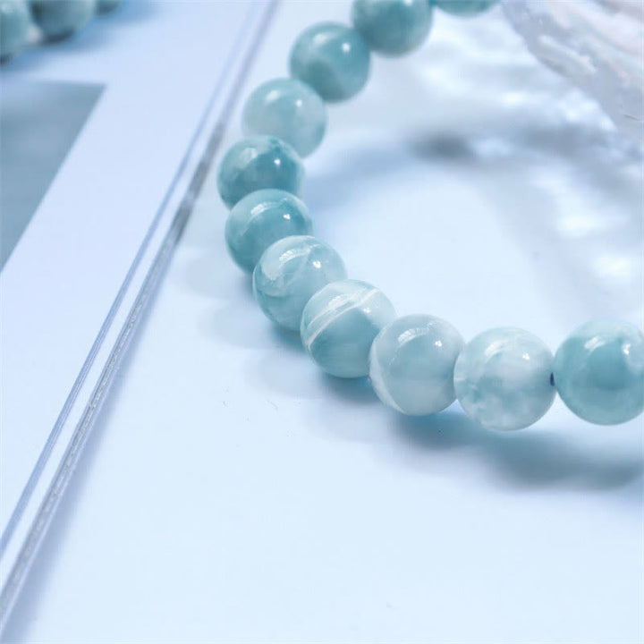 Bransoletka z Buddha Stones naturalna Larimar Wisdom Confidence - image 14