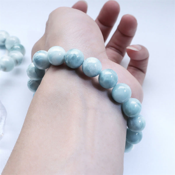 Bransoletka z Buddha Stones naturalna Larimar Wisdom Confidence - image 8