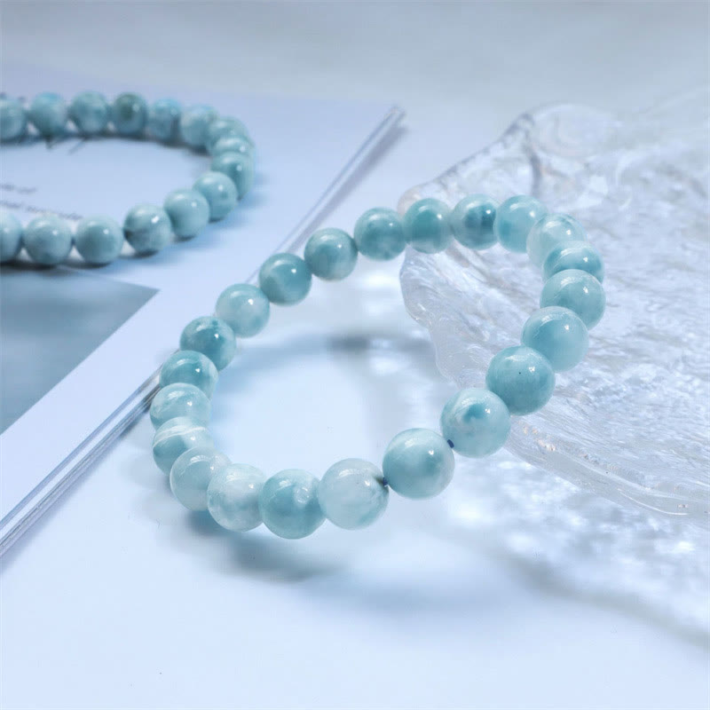 Bransoletka z Buddha Stones naturalna Larimar Wisdom Confidence - image 12