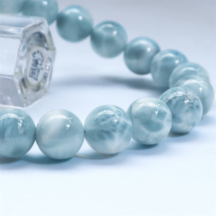 Bransoletka z Buddha Stones naturalna Larimar Wisdom Confidence - image 6
