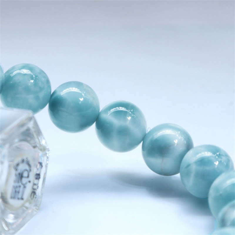 Bransoletka z Buddha Stones naturalna Larimar Wisdom Confidence - image 5
