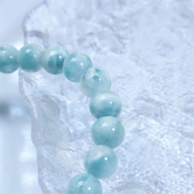 Bransoletka z Buddha Stones naturalna Larimar Wisdom Confidence - image 15