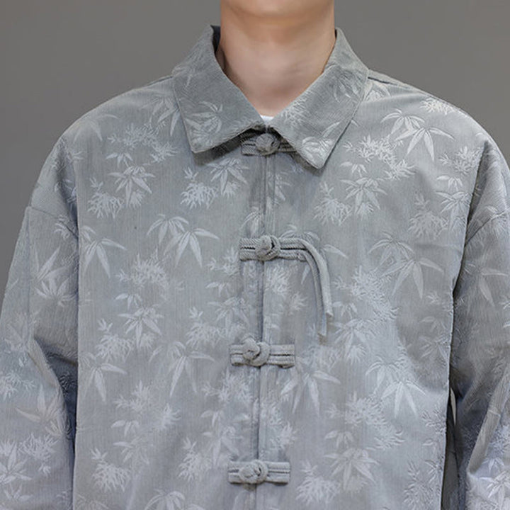 Buddha Stones, 2 szt., zimowy, gruby, bambusowy, męski strój tangowy, zapinany na guziki żabki, bawełniany sztruks, kurtka z długim rękawem i spodnie z kieszeniami - image 18