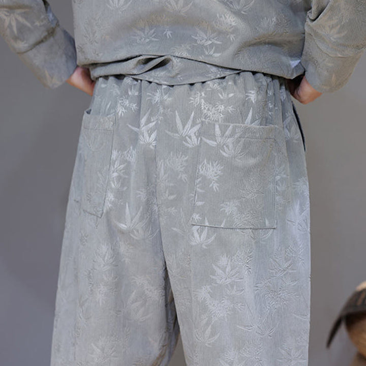 Buddha Stones, 2 szt., zimowy, gruby, bambusowy, męski strój tangowy, zapinany na guziki żabki, bawełniany sztruks, kurtka z długim rękawem i spodnie z kieszeniami - image 20