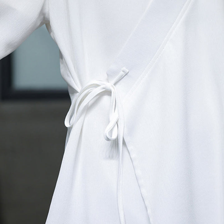 Buddha Stones, 2 szt., jesienne, sznurowane, bambusowe, haftowane, bawełniane, kimono, spodnie do kostek, męskie, z kieszeniami, zestaw do medytacji - image 18