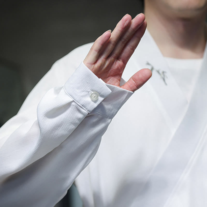 Buddha Stones, 2 szt., jesienne, sznurowane, bambusowe, haftowane, bawełniane, kimono, spodnie do kostek, męskie, z kieszeniami, zestaw do medytacji - image 17