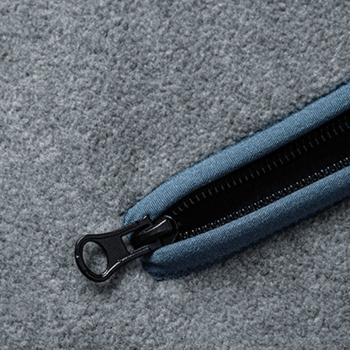 Bluza męska z kapturem z długim rękawem i bawełnianą podszewką z polaru "Buddha Stones" na jesień i zimę, zapinana na zamek - image 3