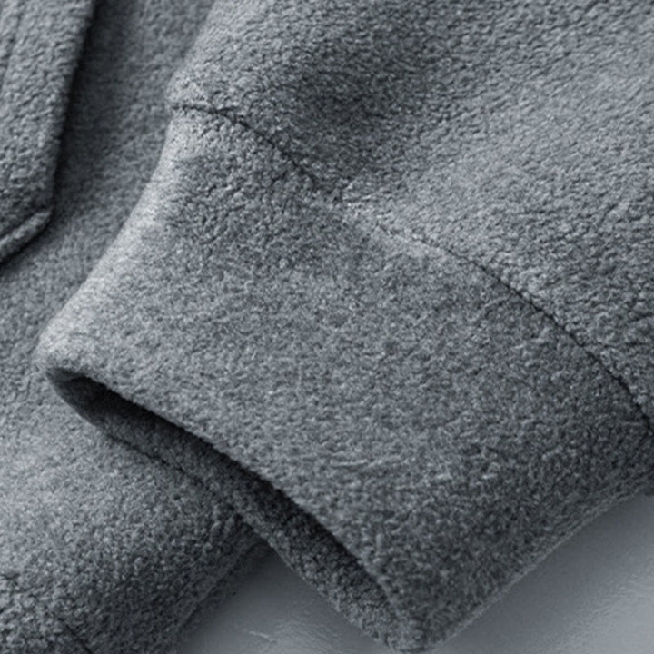 Bluza męska z kapturem z długim rękawem i bawełnianą podszewką z polaru "Buddha Stones" na jesień i zimę, zapinana na zamek - image 6