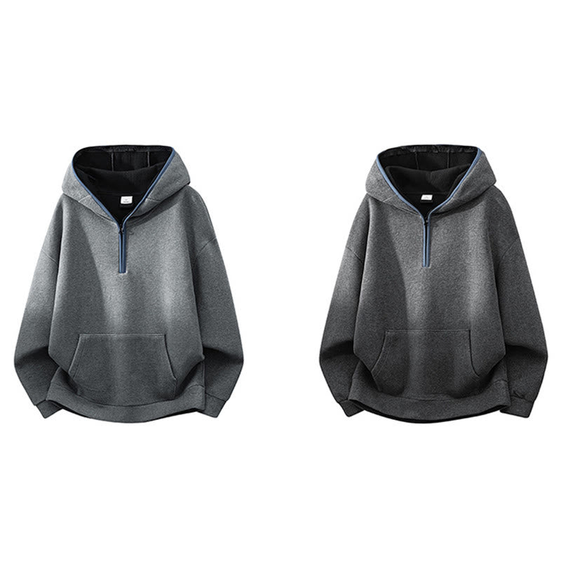 Bluza męska z kapturem z długim rękawem i bawełnianą podszewką z polaru "Buddha Stones" na jesień i zimę, zapinana na zamek - image 15