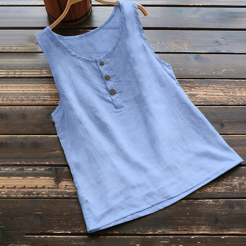 Kamizelka damska z okrągłym kołnierzem i guzikami w kolorze białym i Buddha Stones - RoyalBlue - US18, UK/AU22, EU50 (5XL) - image 3