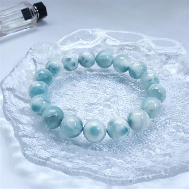 Bransoletka z Buddha Stones naturalna Larimar Wisdom Confidence - image 3