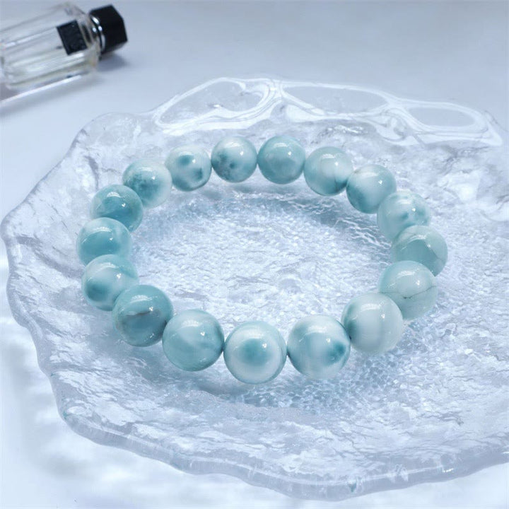 Bransoletka z Buddha Stones naturalna Larimar Wisdom Confidence - image 3