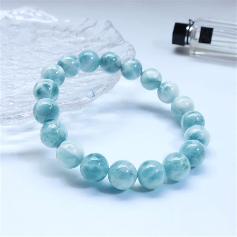 Bransoletka z Buddha Stones naturalna Larimar Wisdom Confidence - image 1