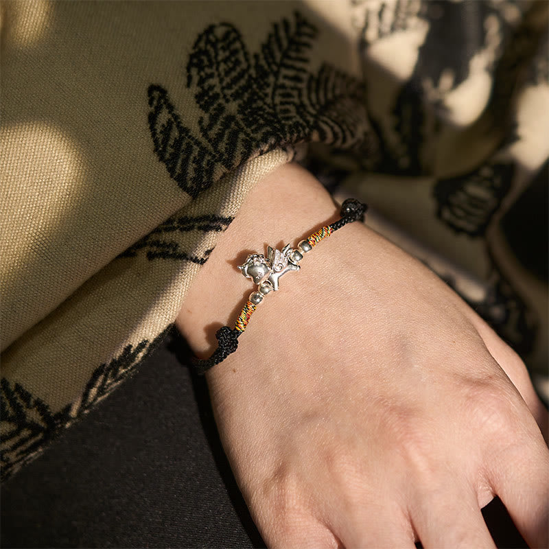 Bransoletka ze sznurka "Rok Konia" z Buddha Stones ze srebra próby 925 i symbolem dobrobytu - image 16