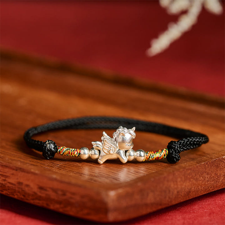 Bransoletka ze sznurka "Rok Konia" z Buddha Stones ze srebra próby 925 i symbolem dobrobytu - image 14