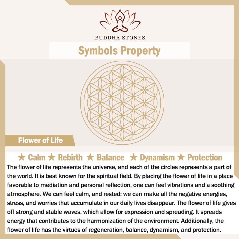 Naszyjnik z Buddha Stones Kwiat Życia z autentycznym kamieniem szungitowym i ochroną - image 7