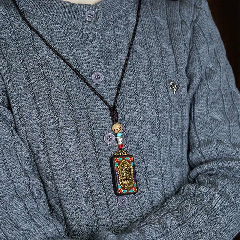 Buddha Stones Ganesh Ganpati, słonia z hebanowego drewna i sznurka - image 30