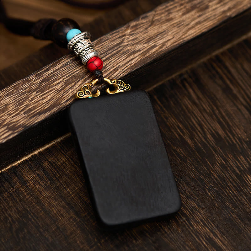 Buddha Stones Ganesh Ganpati, słonia z hebanowego drewna i sznurka - image 1