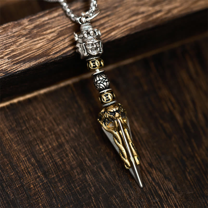 Naszyjnik z Buddha Stones, tybetański Vajra Vajrakila, miedziany, uzdrawiający, duchowy, z wisiorkiem - Wadżra - image 0