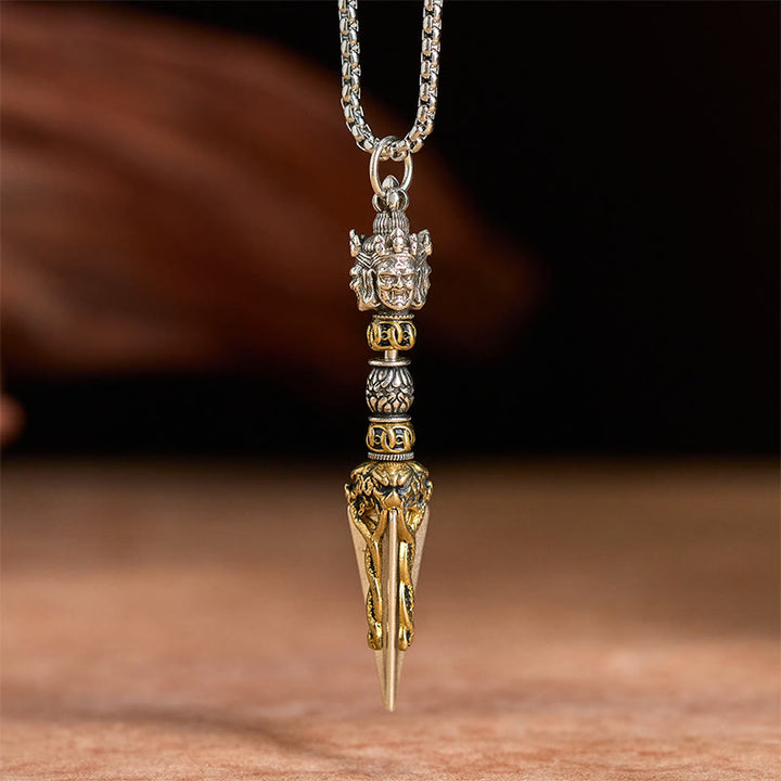 Naszyjnik z Buddha Stones, tybetański Vajra Vajrakila, miedziany, uzdrawiający, duchowy, z wisiorkiem - image 3