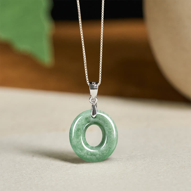 Naszyjnik z wisiorkiem "Prosperity" z naturalnym jadeitem w kształcie litery AZ, wykonany ze srebra próby 925 i srebra próby 925. - O - image 38