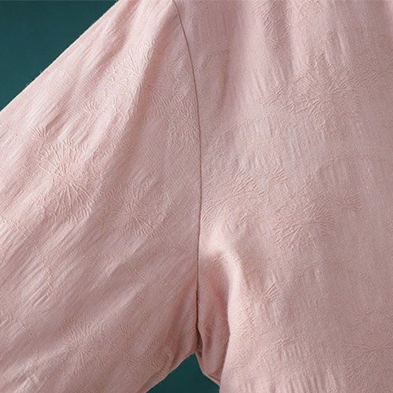 Buddha Stones Zimowa Żaba Haftowane Guziki Kwiaty Winorośli Otwarty Przód Bawełniana Damska Kurtka Termiczna z Długim Rękawem - image 13