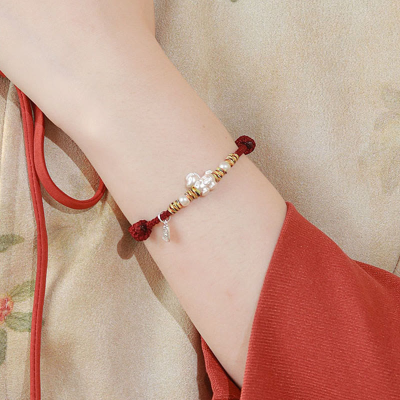 Bransoletka ze sznurka wykonana ręcznie z Buddha Stones ze srebra próby 999 Rok Konia Wolność - image 10