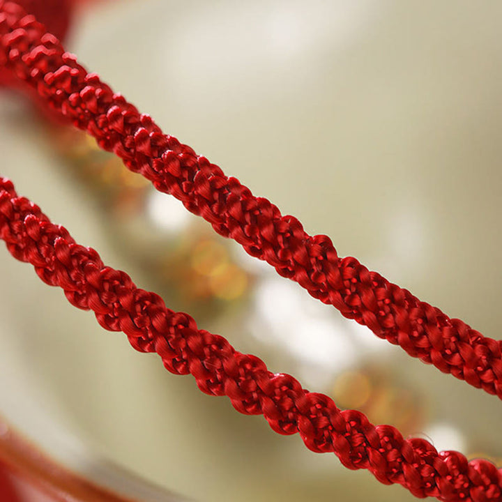 Bransoletka ze sznurka wykonana ręcznie z Buddha Stones ze srebra próby 999 Rok Konia Wolność - image 13