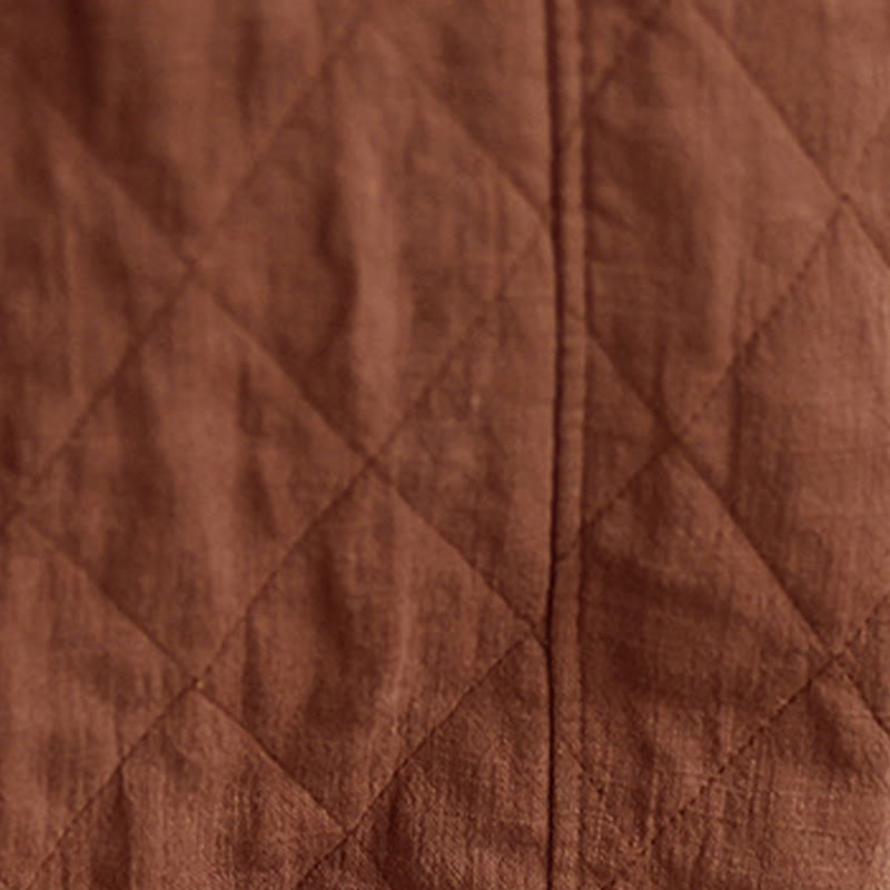 Spodnie damskie bawełniane z kieszeniami i wzorem diamentowym z motywem Buddha Stones - image 6