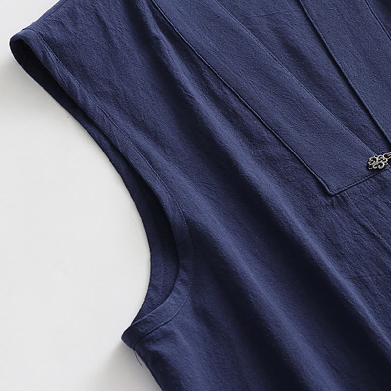 Buddha Stones 2 sztuki Wudang Fall Solid Long Sleeve Mens Taoist Long Robe Kamizelka Bez Rękawów Sznurowany Kimono Ceremonia Garnitur - image 19