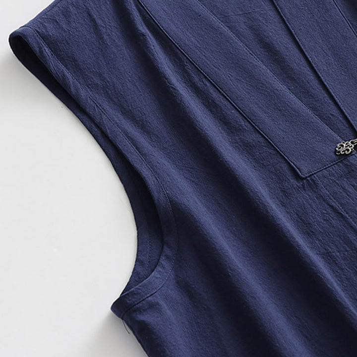 Buddha Stones 2 sztuki Wudang Fall Solid Long Sleeve Mens Taoist Long Robe Kamizelka Bez Rękawów Sznurowany Kimono Ceremonia Garnitur - image 19