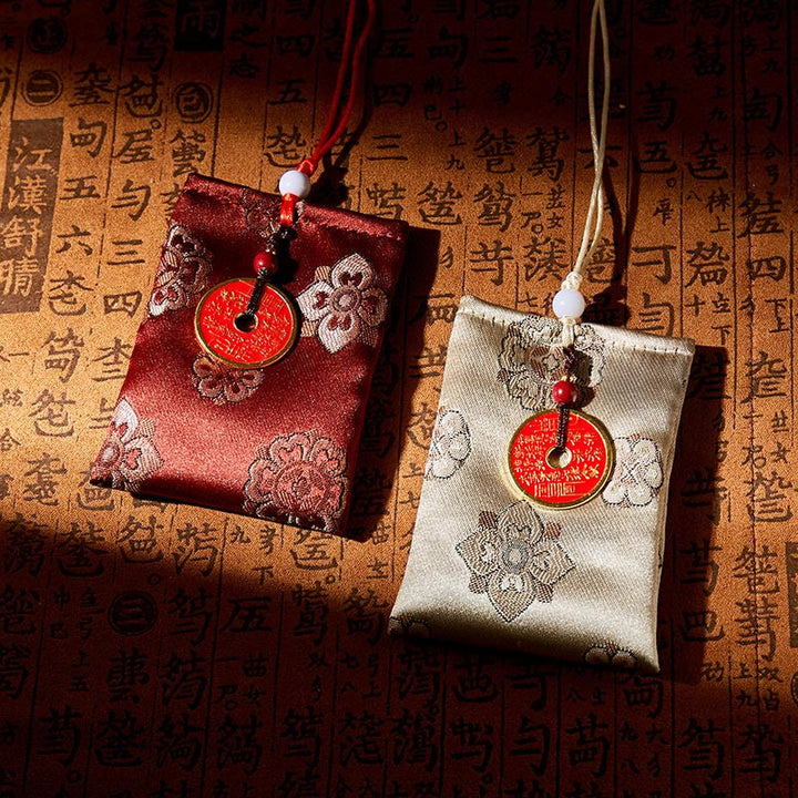Buddha Stones Górskie Wydaj Pieniądze Haft Żakardowy Saszetka Błogosławieństwo Wisząca Dekoracja - image 0