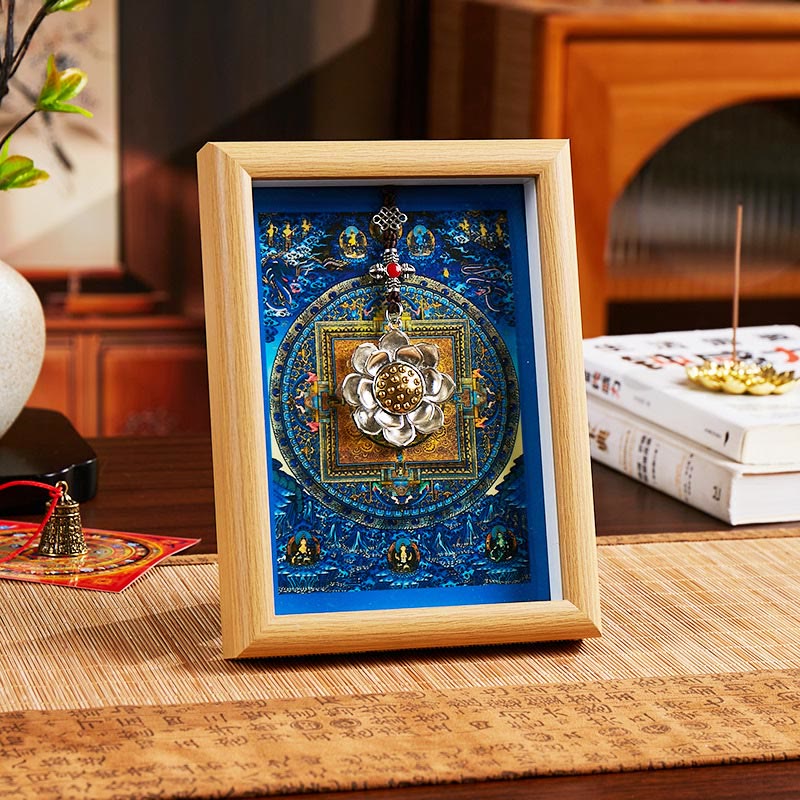 Buddha Stones, Lotos, Złota Sztabka, Ramka na Zdjęcia, Ozdoba Wystrój Domu - Styl 1 - Żółta płyta pilśniowa średniej gęstości (13*18*4 cm) - image 0
