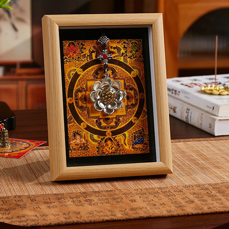 Buddha Stones, Lotos, Złota Sztabka, Ramka na Zdjęcia, Ozdoba Wystrój Domu - image 3